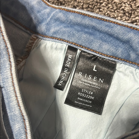 Distressed Denim Mini Skirt - Picture 6 of 6